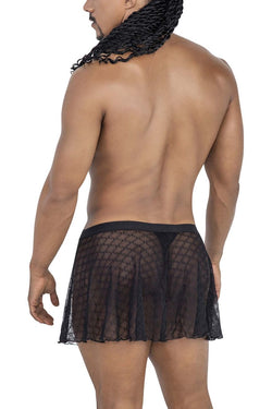 CandyMan Men's Underwear 99813 Mesh Skirt Color Black thumbnail 3