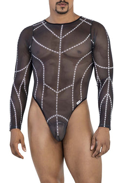 CandyMan Men's Underwear 99816 Mesh Bodysuit Color Black thumbnail 2