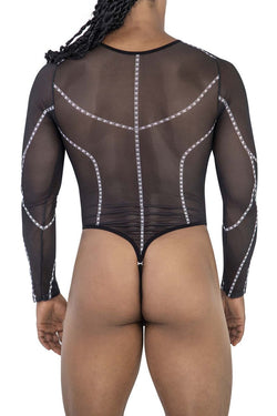 CandyMan Men's Underwear 99816 Mesh Bodysuit Color Black thumbnail 3