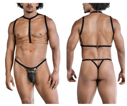 CandyMan Men's Underwear 99818 Two Piece Outfit Color Black thumbnail 1