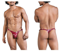 CandyMan Men's Underwear 99819 Dom Thongs Color Gloss Wine thumbnail 1