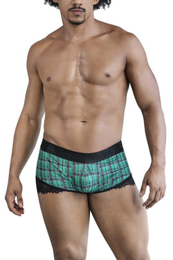CandyMan Men's Underwear 99821 Back to School Trunks Color Green Plaid thumbnail 2
