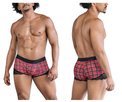 CandyMan Men's Underwear 99821 Back to School Trunks Color Red Plaid thumbnail 1