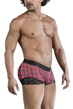 CandyMan Men's Underwear 99821 Back to School Trunks Color Red Plaid thumbnail 4