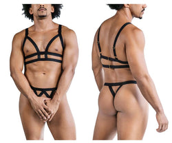 CandyMan Men's Underwear 99822 Two Piece Outfit Color Black thumbnail 1