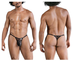 CandyMan Men's Underwear 99824 Mesh Thongs Color Black thumbnail 1