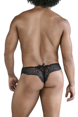 CandyMan Men's Underwear 99828 Lace-Mesh Thongs Color Black thumbnail 3