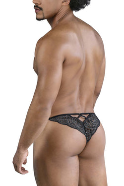CandyMan Men's Underwear 99829 Lace Thongs Color Black thumbnail 3