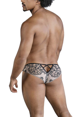 CandyMan Men's Underwear 99830 Lace Briefs Color Nude-Black thumbnail 3