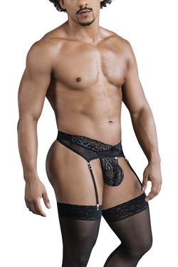 CandyMan Men's Underwear 99837 Lace-Garter Outfit Color Black thumbnail 4
