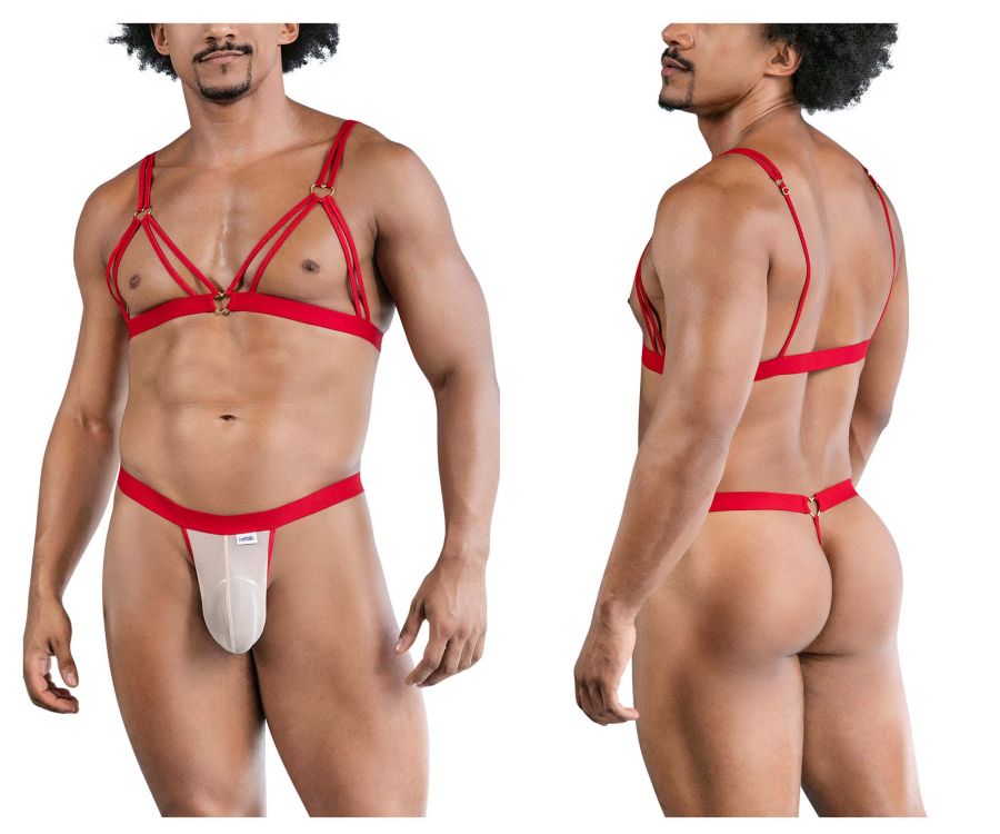 CandyMan Men's Underwear 99838 Two Piece Outfit Color Red