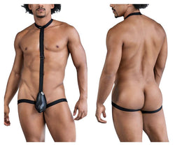 CandyMan Men's Underwear 99839 Black Tie Thongs Color Black thumbnail 1