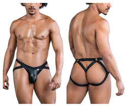 CandyMan Men's Underwear 99840 Crisscross Thongs Color Black thumbnail 1