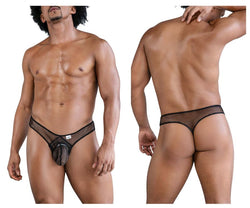 CandyMan Men's Underwear 99843 Fishnet Thongs Color Black thumbnail 1