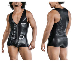 CandyMan Men's Underwear 99844 Police Bodysuit Color Black thumbnail 1