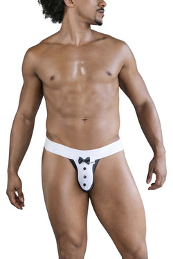 CandyMan Men's Underwear 99846 Tuxedo Thongs Color Black thumbnail 2