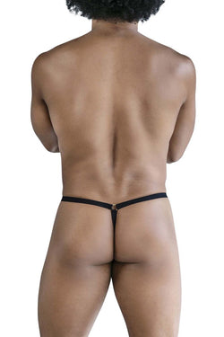 CandyMan Men's Underwear 99852 Nudist Thongs Color Black thumbnail 3