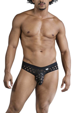 CandyMan Men's Underwear 99855 Polka Mesh Briefs Color Black thumbnail 2