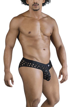 CandyMan Men's Underwear 99855 Polka Mesh Briefs Color Black thumbnail 4