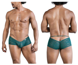 CandyMan Men's Underwear 99857 Lace Trunks Color Green thumbnail 1