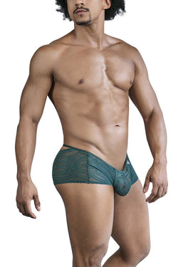 CandyMan Men's Underwear 99857 Lace Trunks Color Green thumbnail 4