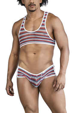 CandyMan Men's Underwear 99859 Two Piece Outfit Color Stripes thumbnail 2