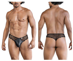 CandyMan Men's Underwear 99860 Fishnet Thongs Color Black thumbnail 1