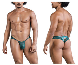 CandyMan Men's Underwear 99861 Lace Thongs Color Green thumbnail 1