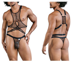 CandyMan Men's Underwear 99862 Fishnet Outfit Color Black thumbnail 1