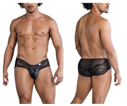 CandyMan Men's Underwear 99863 Lace Briefs Color Black thumbnail 1