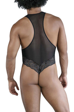 CandyMan Men's Underwear 99864 Lace-Mesh Bodysuit Color Black thumbnail 3