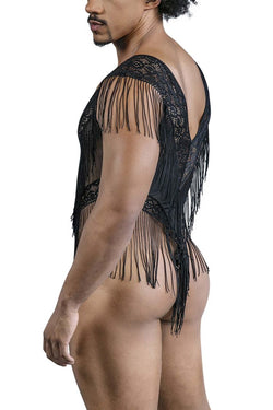 CandyMan Men's Underwear 99865 Lace-Mesh Bodysuit Color Black thumbnail 3