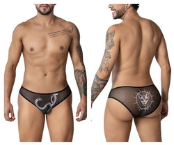 CandyMan Men's Underwear 99871 Egyptian Briefs Color Black-White thumbnail 1
