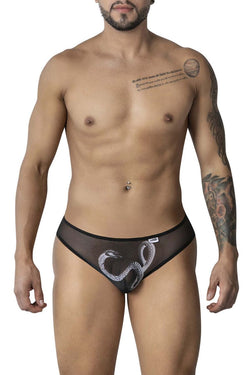 CandyMan Men's Underwear 99871 Egyptian Briefs Color Black-White thumbnail 2