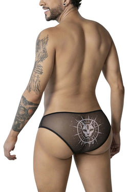 CandyMan Men's Underwear 99871 Egyptian Briefs Color Black-White thumbnail 3
