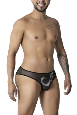 CandyMan Men's Underwear 99871 Egyptian Briefs Color Black-White thumbnail 4