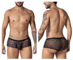 CandyMan Men's Underwear 99873 Chili pepper Trunks Color Black Print thumbnail 1