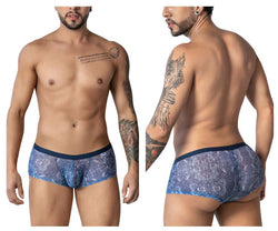 CandyMan Men's Underwear 99873 Water prints Trunks Color Blue-White thumbnail 1