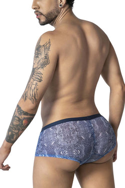 CandyMan Men's Underwear 99873 Water prints Trunks Color Blue-White thumbnail 3