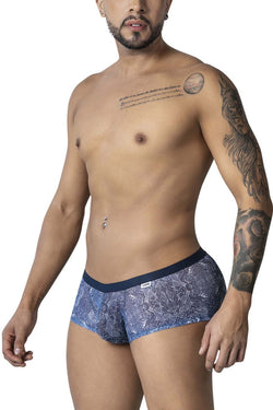 CandyMan Men's Underwear 99873 Water prints Trunks Color Blue-White thumbnail 4