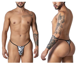 CandyMan Men's Underwear 99877 Zebra Thongs Color Zebra Print thumbnail 1