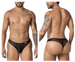 CandyMan Men's Underwear 99894 Geometric Mesh Briefs Color Black thumbnail 1