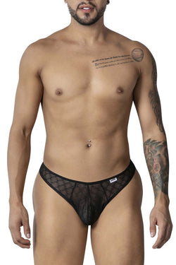 CandyMan Men's Underwear 99894 Geometric Mesh Briefs Color Black thumbnail 2