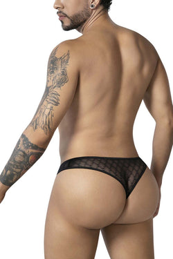 CandyMan Men's Underwear 99894 Geometric Mesh Briefs Color Black thumbnail 3