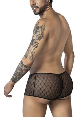 CandyMan Men's Underwear 99896 Geometric Mesh Trunks Color Black thumbnail 3
