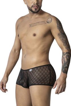CandyMan Men's Underwear 99896 Geometric Mesh Trunks Color Black thumbnail 4
