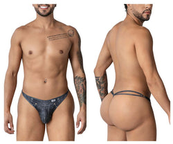 CandyMan Men's Underwear 99899 Cowboy Thongs Color Denim Black thumbnail 1