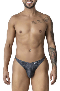 CandyMan Men's Underwear 99899 Cowboy Thongs Color Denim Black thumbnail 2