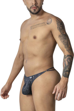 CandyMan Men's Underwear 99899 Cowboy Thongs Color Denim Black thumbnail 4