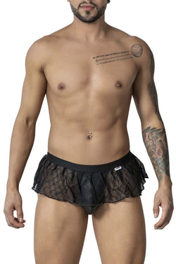 CandyMan 99901 Men's Underwear Geometric Mesh Thongs Color Black thumbnail 2